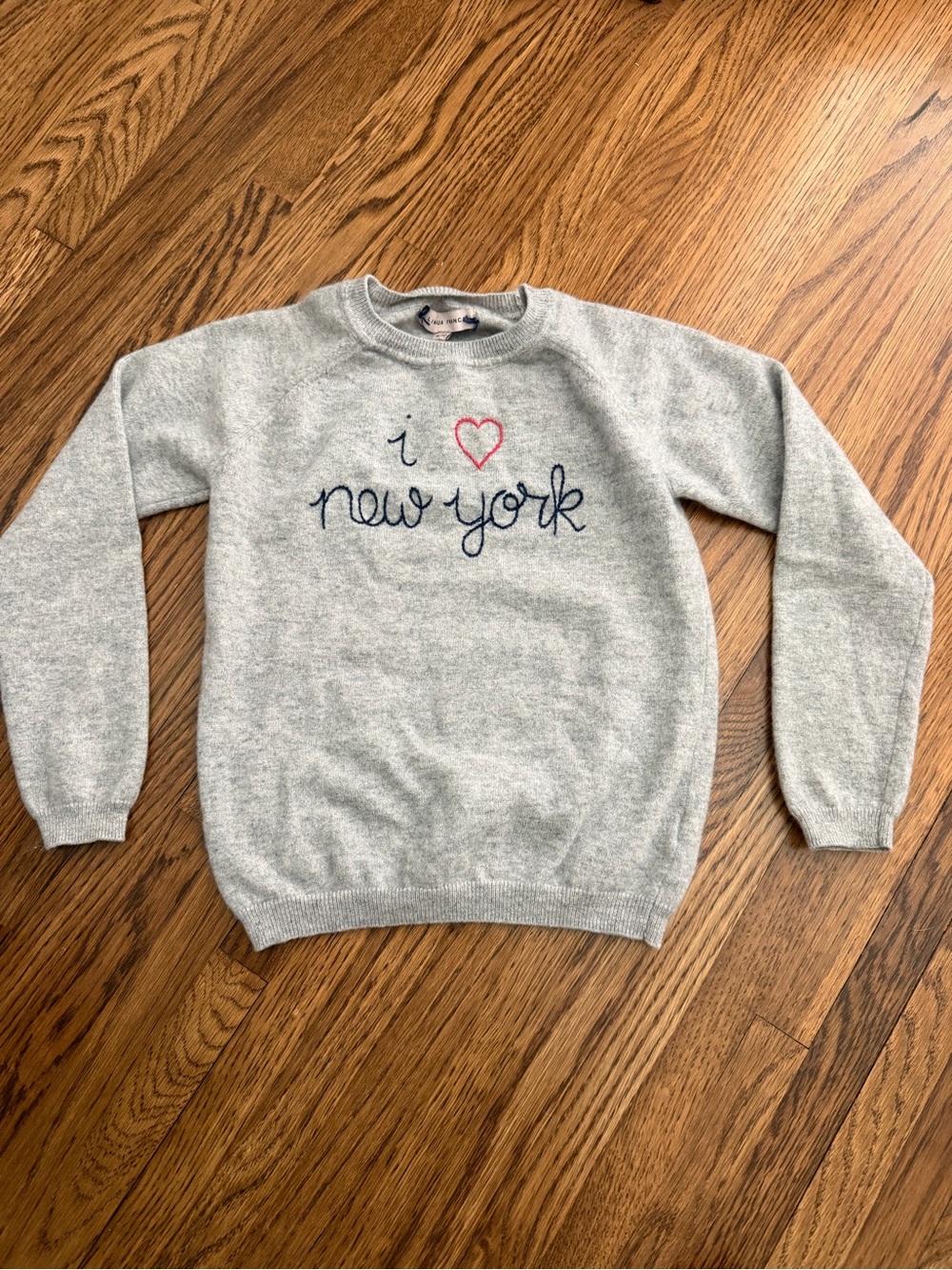Lingua Franca 100% cashmere sweater “I 🩷New York”
